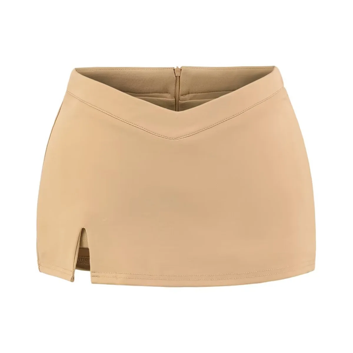 Summer Spice Girl Exposed Navel V-Shaped Waist Wrap Hip Feng Hip Short Women's Split A-Word Skirt New