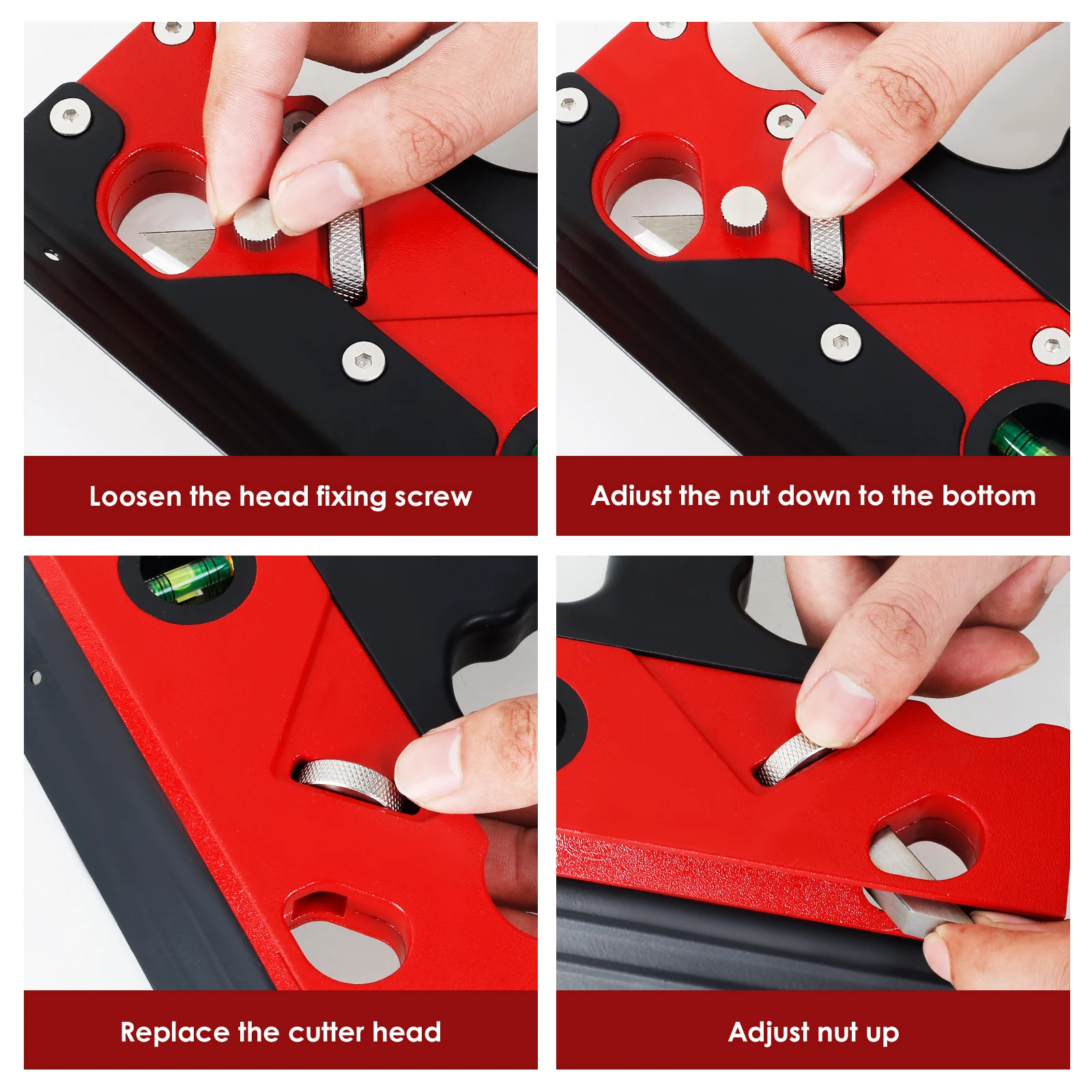 Timber chamfer flat aluminum alloy edge flattening tool adjustable edge DIY chamfer flat tool handheld woodworking planer tool