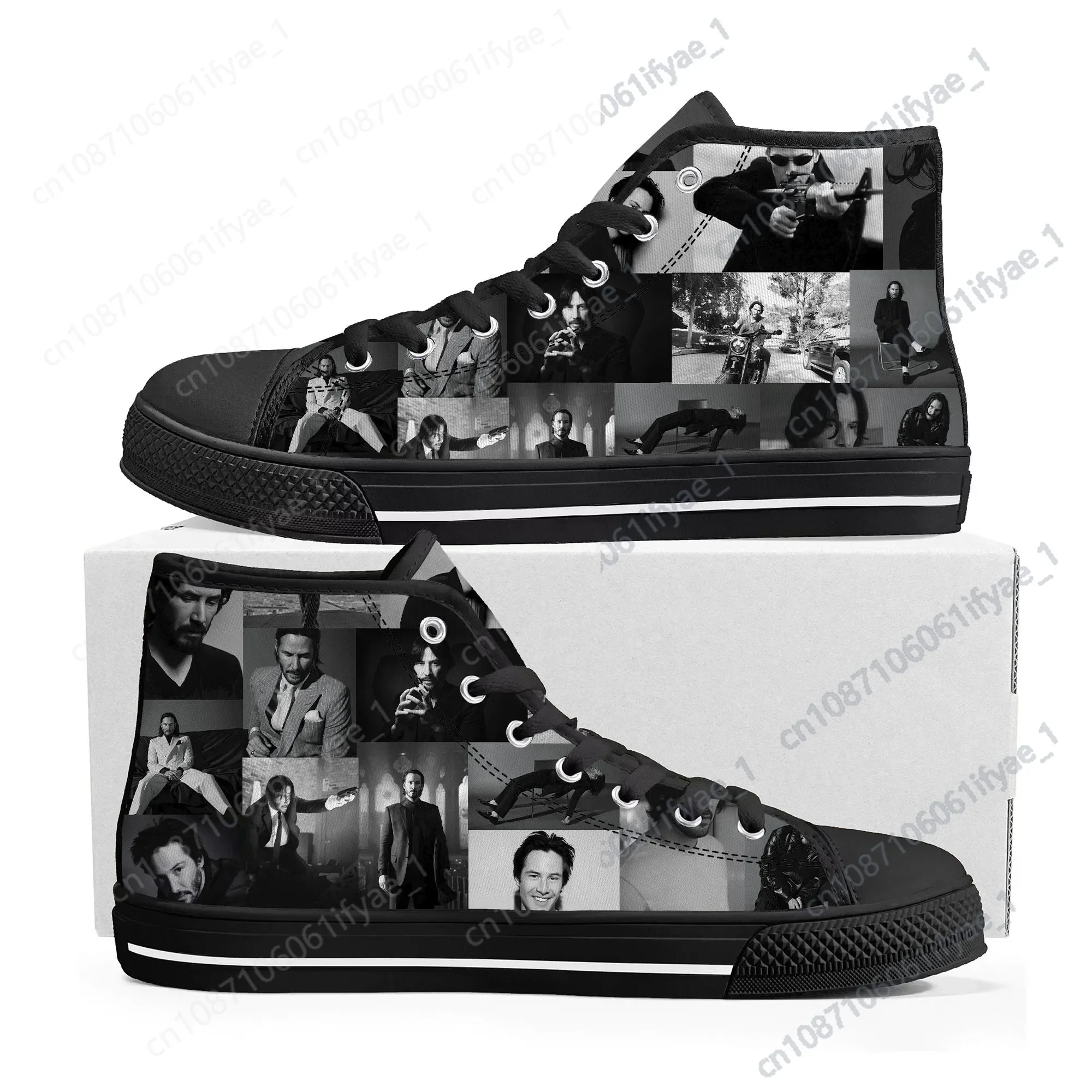 

Keanu Reeves High Top High Quality Sneakers Mens Womens Teenager Canvas Sneaker Casual Custom Made Shoes Customize DIY Shoe