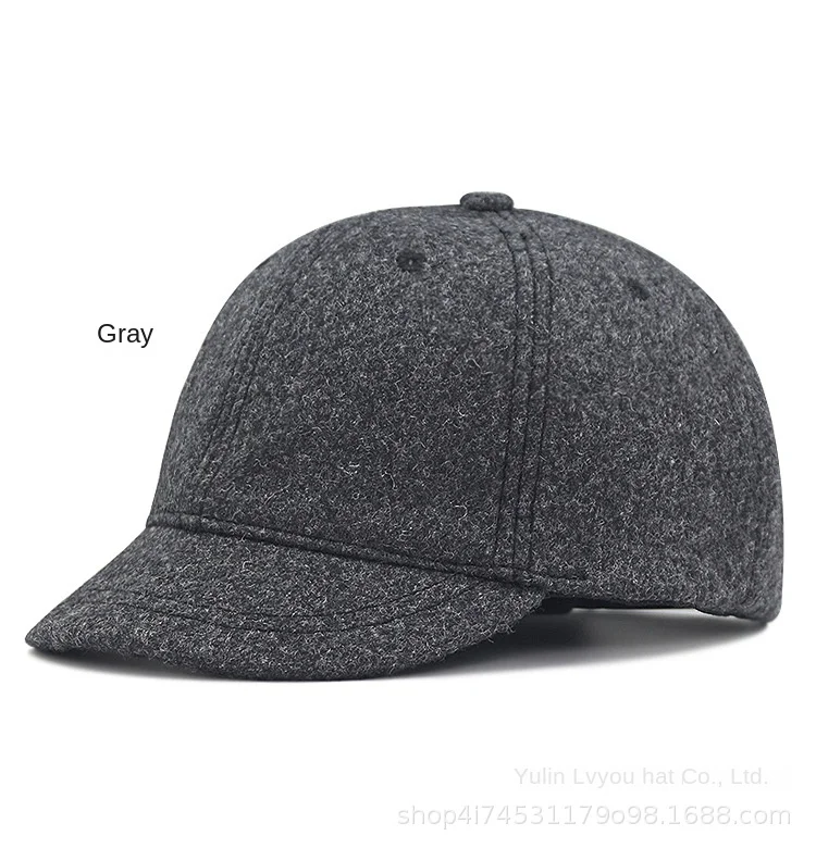 Männer kurze Rechnung Krempe Baseball mützen großer Kopf große Woll mützen männlich plus Größen Filz Leinwand Hysterese nhut 55-60cm 60-65cm – Detail 23