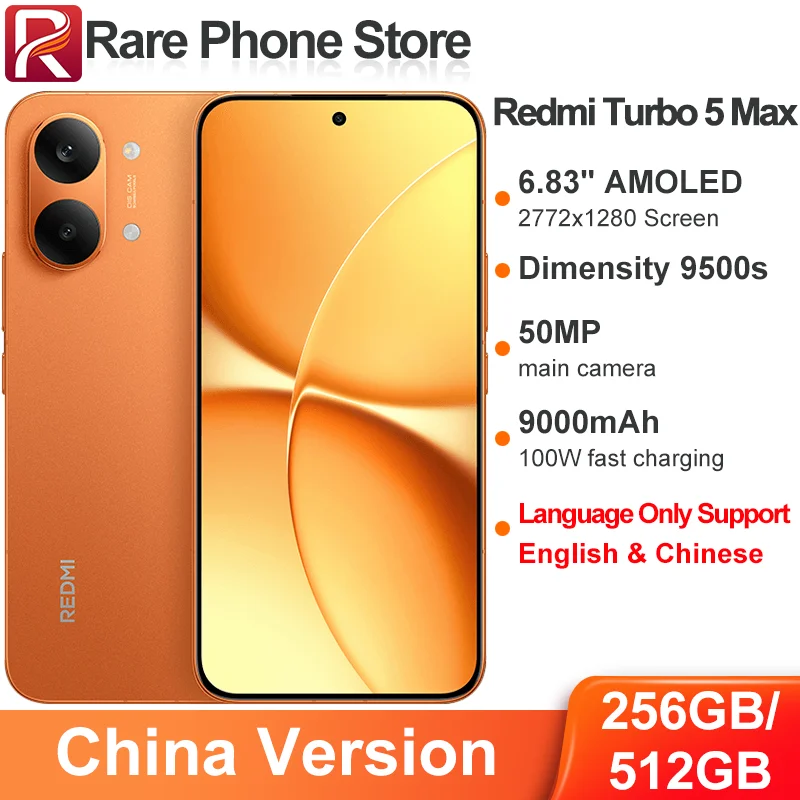 China Version Redmi Turbo 5 Max 512GB/256GB 50MP+20MP Camera 6.83