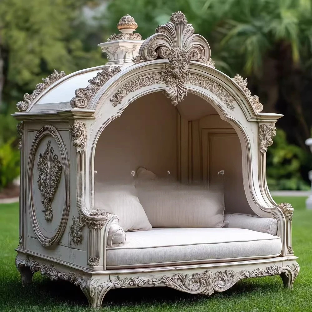 

AA дворцовый стиль интерьер из цельного дерева резьба кошка вилла собака вилла роскошный кошачий домик