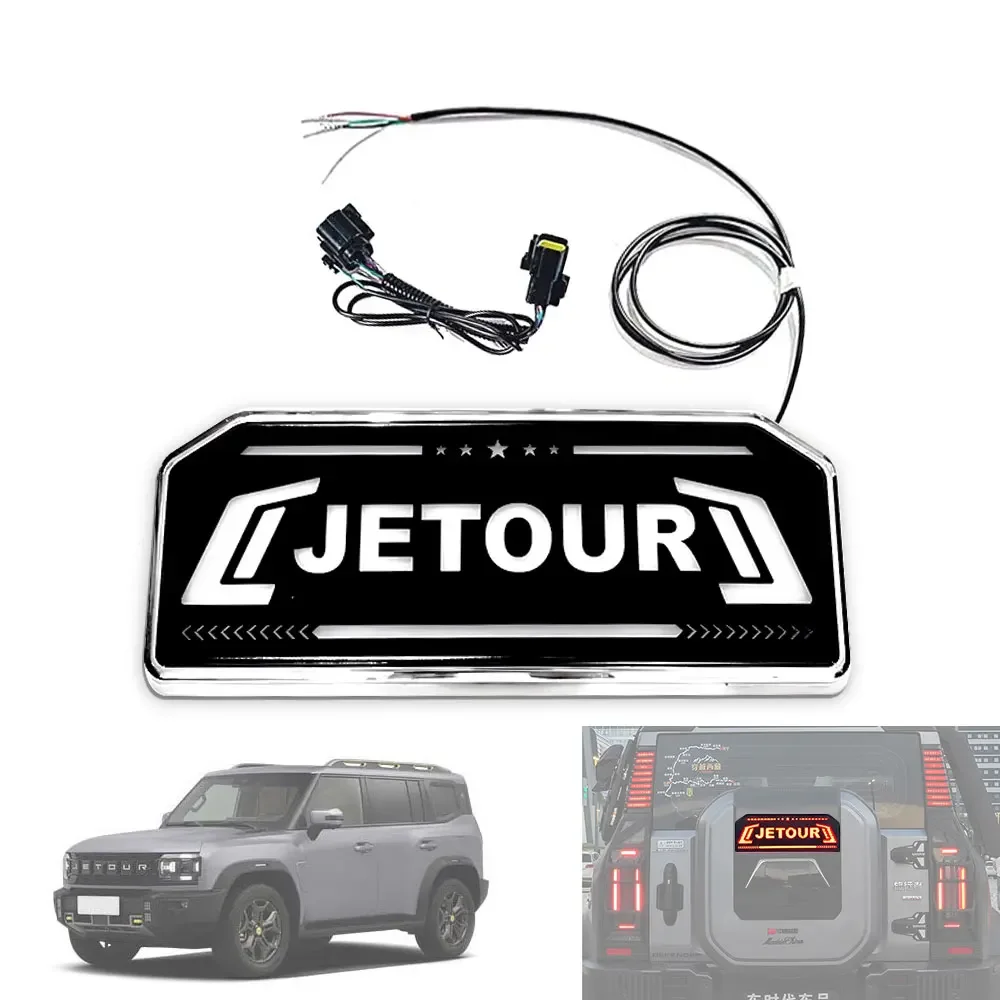 Car Spare Tire Cover Streamer Light Suitable for CHERY Jetour Traveller T2 2023 2024 Tailgate Brake  Off-road Warning 