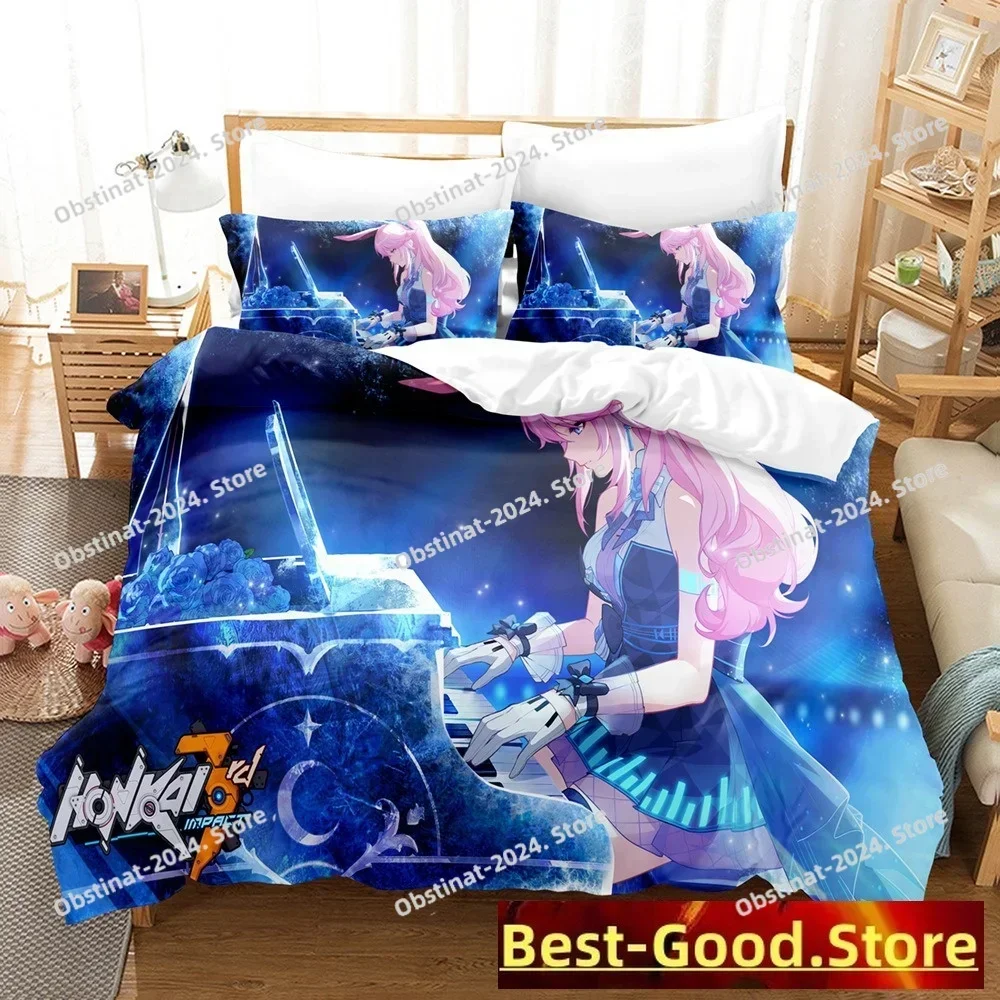 3D Print 2014 Honkai Impact 3 Bedding Set Single Twin Full Queen King Size Kawaii Boys Bed Set Teenager Bedroom Duvetcover Sets