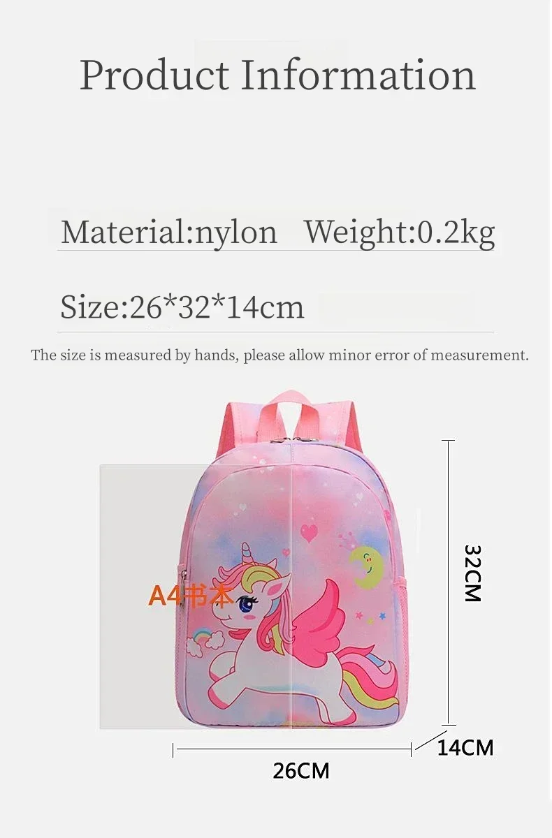 Cute Mermaid Schoolbag Girls Kindergarten Lightening Children Backpack Unicorn Backpack