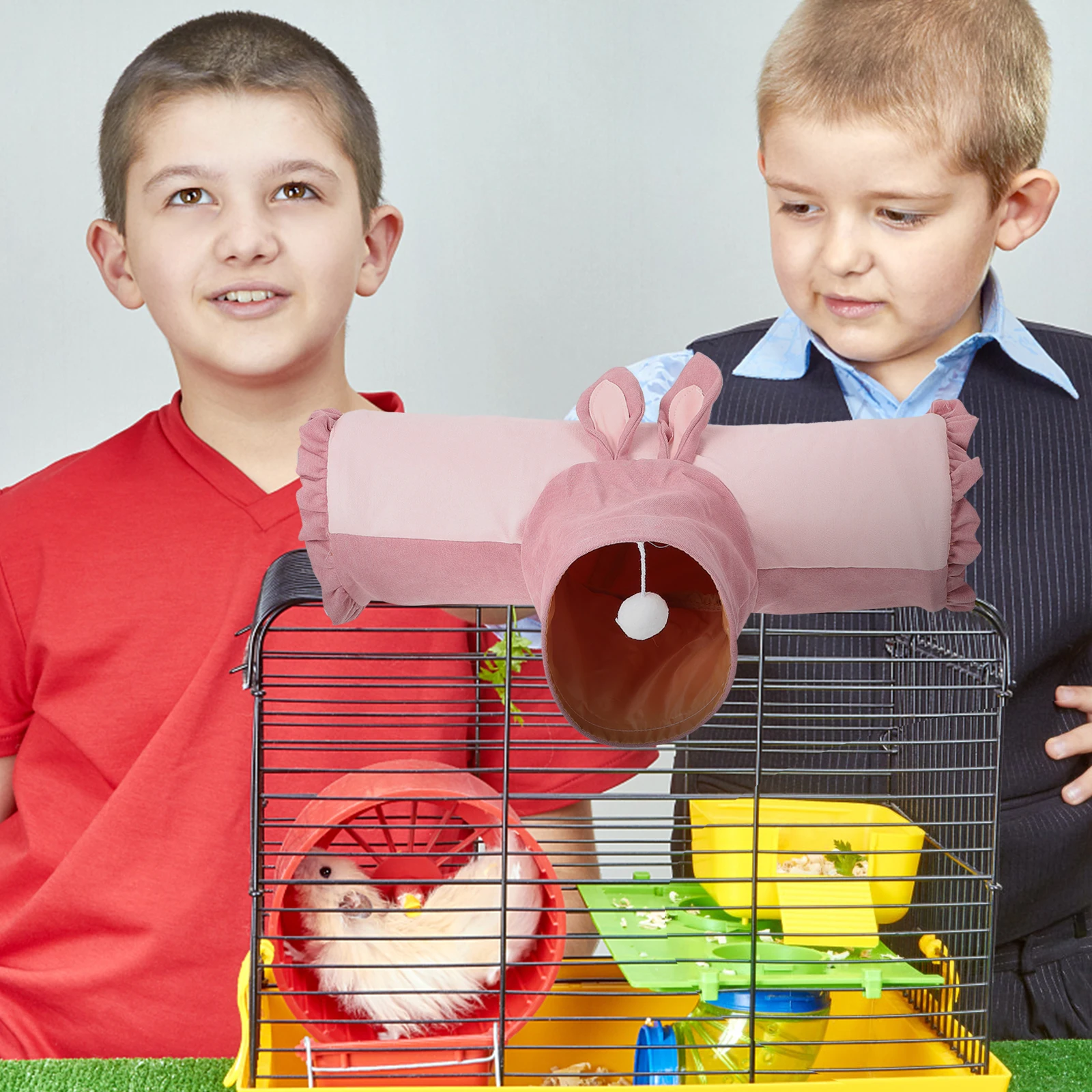 

Folding Hamster Rolling Dragon Supplies Travel Small Animals Nest Cloth Tunnel