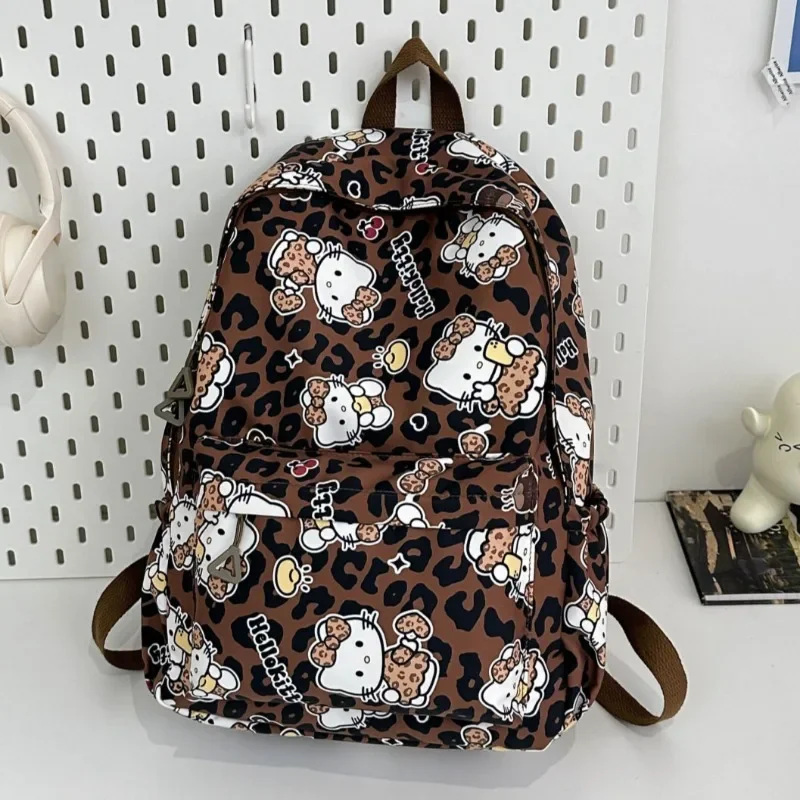 

Рюкзак большой емкости Hello Kitty, новые аксессуары с героями мультфильмов, школьная сумка для учащихся средней школы, школьная сумка с принтом аниме
