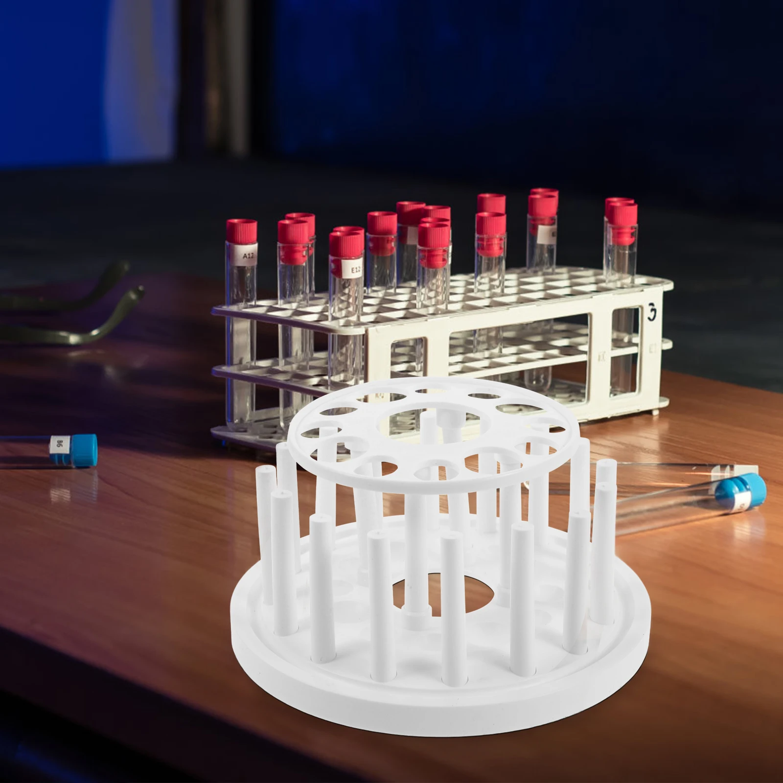 

Plastic Test Tube Rack Display Holder Heating Laboratory Container Polypropylene Sampling Storage