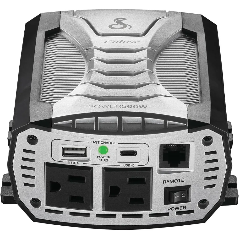 

Portable 500-Watt Car Power Inverter with Dual AC Outlets and USB Charging Ports