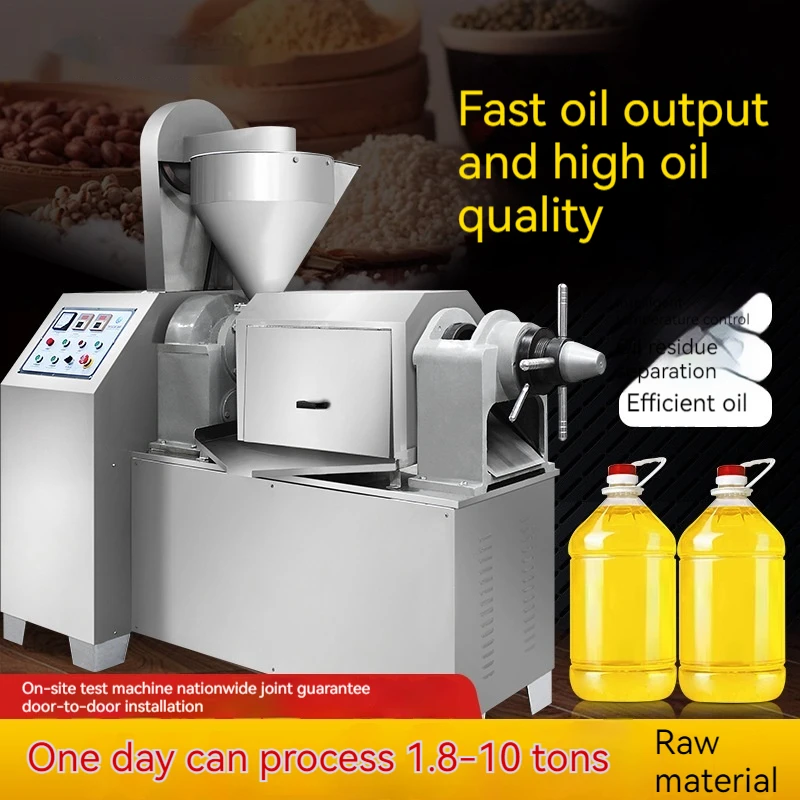 Commercial Fully Automatic Oil Press Large-Scale Mill Peanut, Rapeseed, Flaxseed Spiral Oil Press