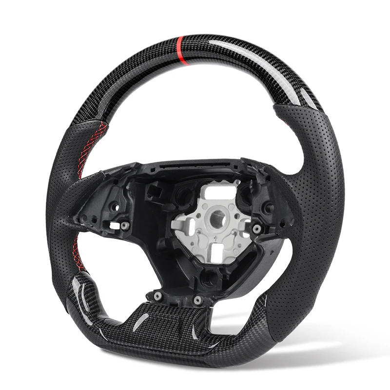 Carbon Fiber Steering Wheel For Chevrolet Camaro SS ZL1 2015-2024 Nappa Perforated Leather Racing Wheel Car Accessories