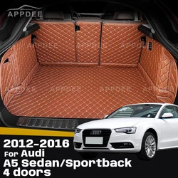 Car trunk mat for Audi A5 Sedan/Sportback four doors 2012 2013 2014 2015 2016 cargo liner carpet interior accessories cover