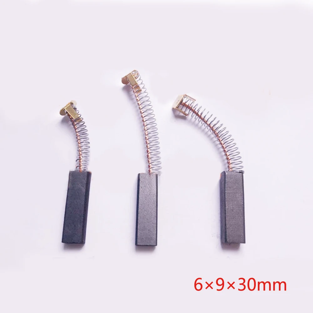 6×9×30mm Copper‑Containing Spring Carbon Brushes Compatible with DC Motor Printing Machine Servo Motor Replacement Spare Parts