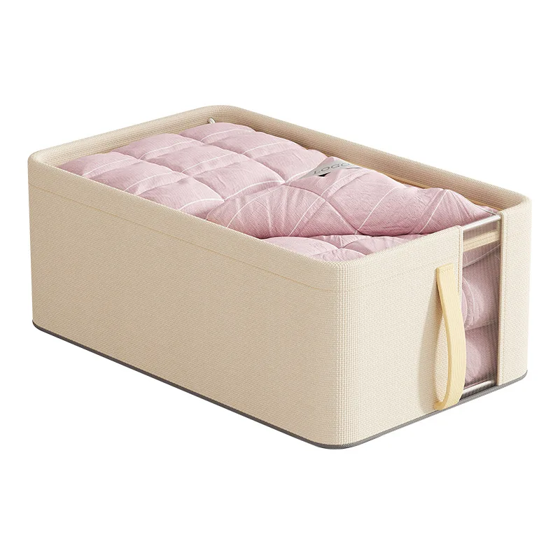 صندوق تخزين الملابس صندوق تخزين ملابس أكسفورد سعة كبيرة منظمات السترة صناديق مقسم خزانة منزلية بإطار فولاذي #5