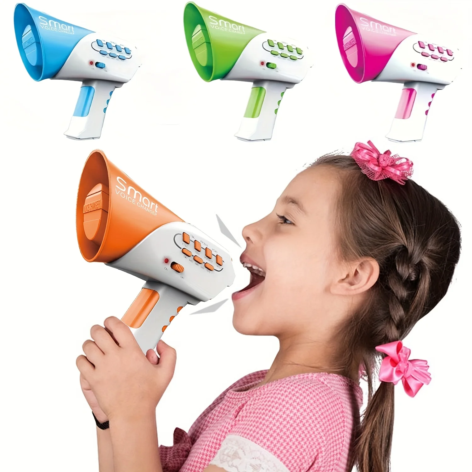 

Top Quality Kids Voice Changer Megaphone Toy -Electric Loudspeaker for Roleplay& Prank Props Best Electronic Gift for Xmas Party