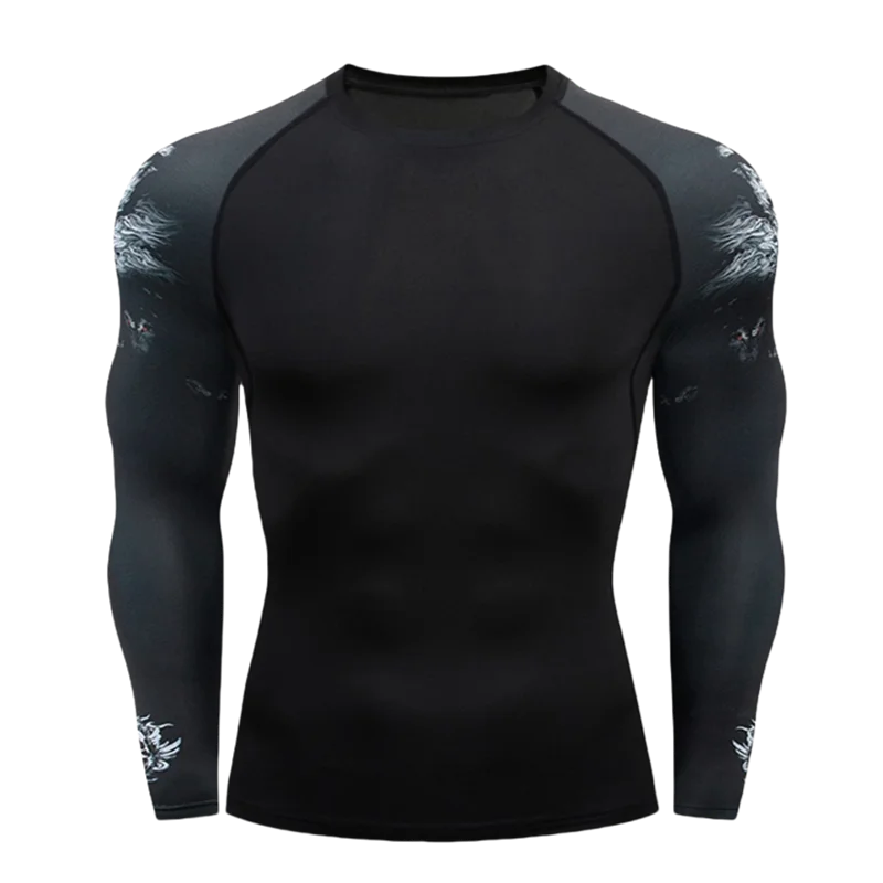 Cody Lundin Men's Compression Gym Wear Swim T Shirt Wholesale Men Gym Wear Slim Fit Rash Guard Compression T Shirt image 2