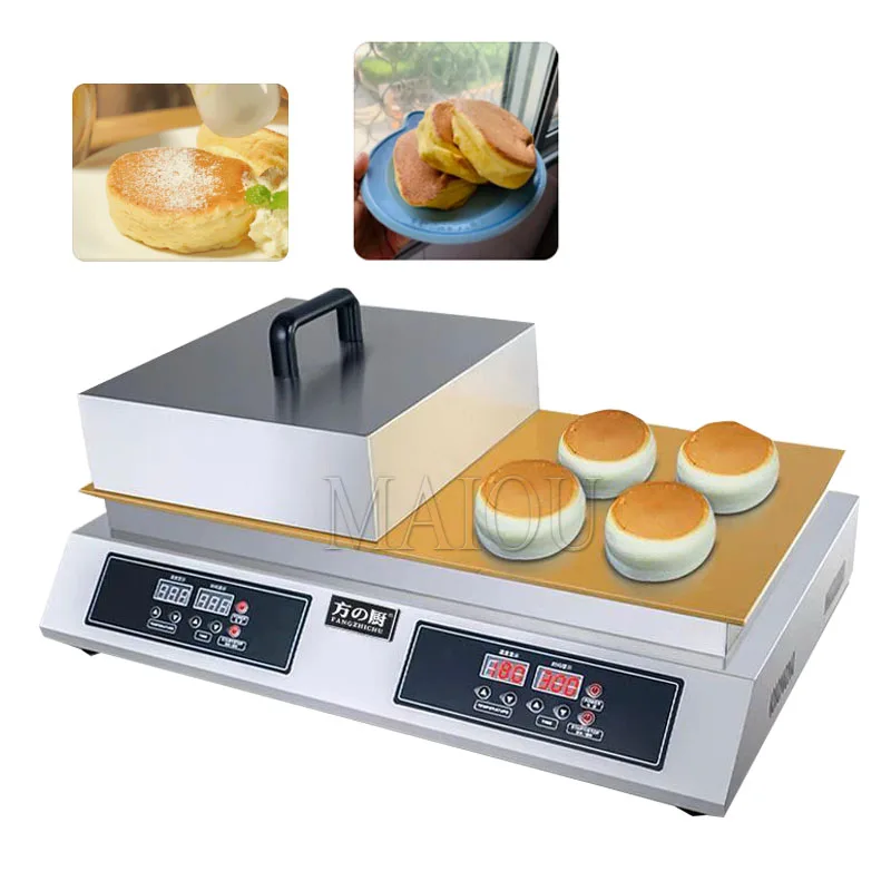 

Commercial Nonstick Cake Maker Fluffy Pancakes Waffle Double Headed Scones Machine Dorayaki Muffin Grill Plate