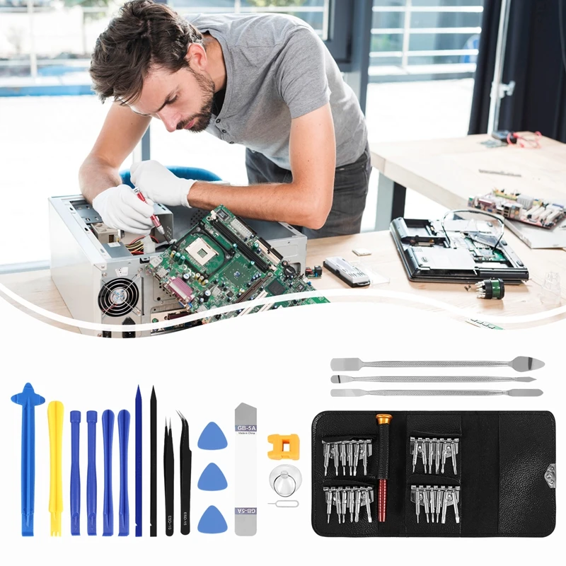 携帯電話修理ツールキット,液晶画面,ラップトップ,時計,眼鏡,オープニングツール,45 in 1