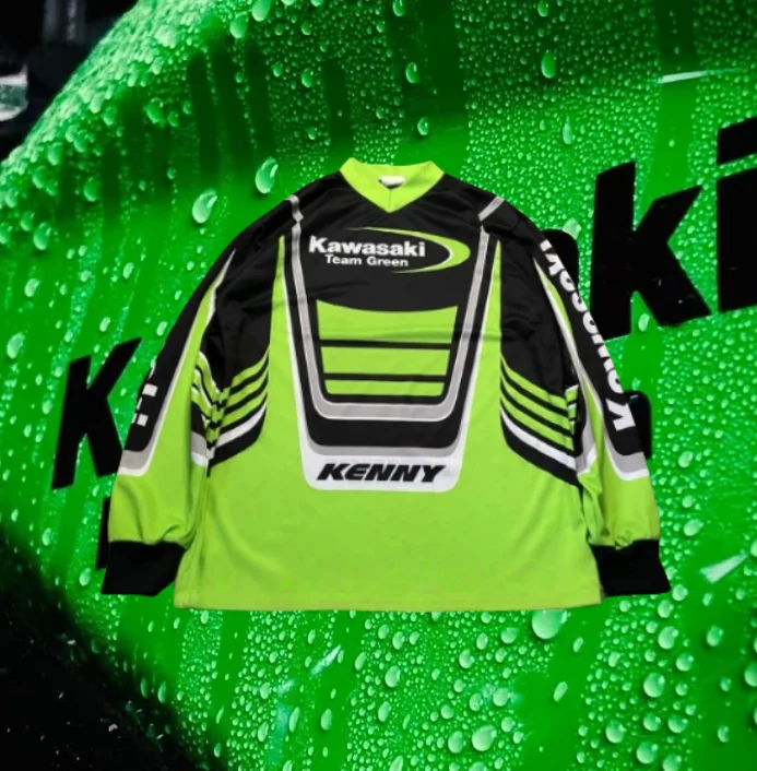 

Kawasaki Motorcycle Racing Team Men T-shirt Long Sleeve Spring Autumn Women Tee Shirts 2025 New Sports Children Clothes Tops