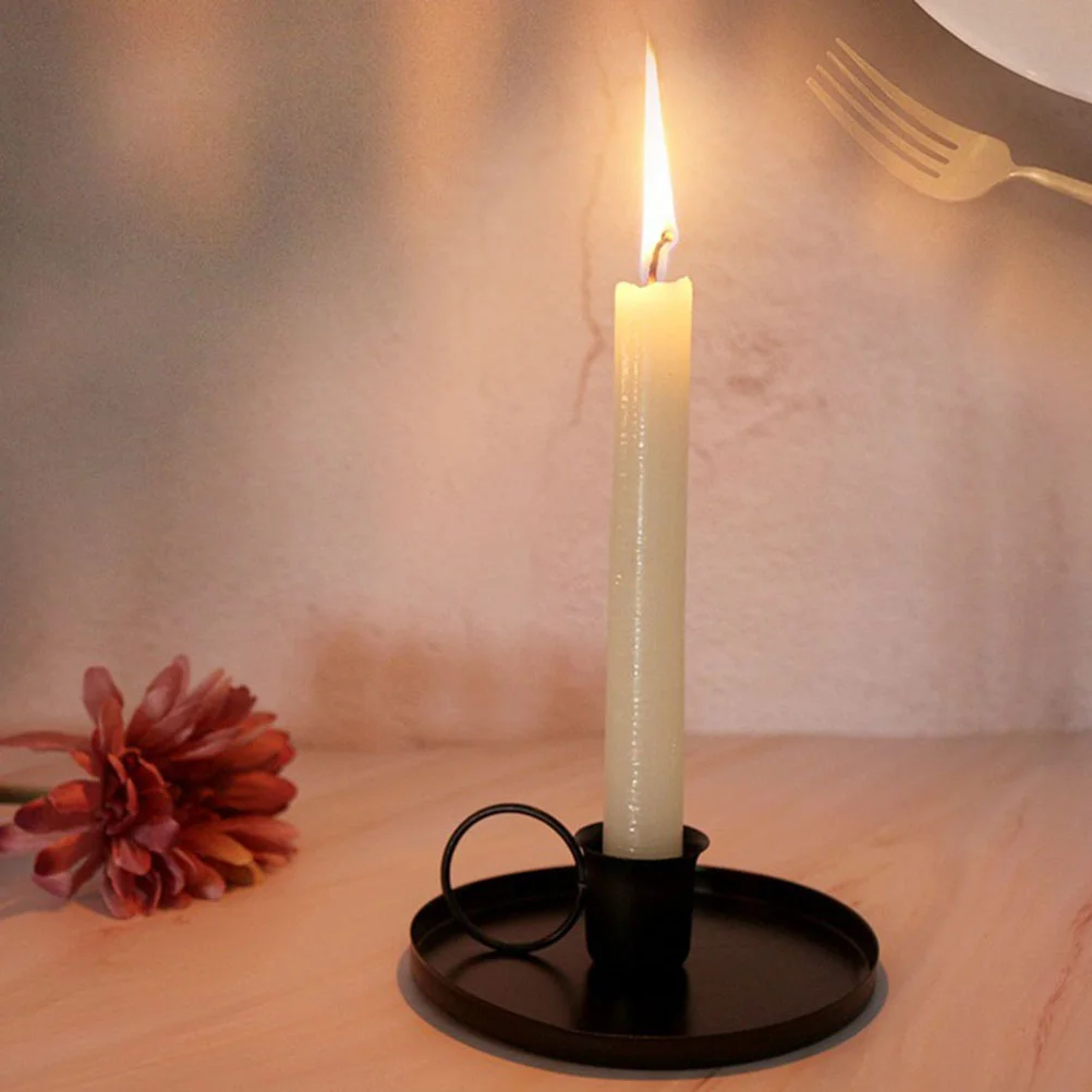 Candlestick Hotel Decoration Retro Stand Decorate Table Household Adornment Iron Ironwork Holder Decorative Wedding