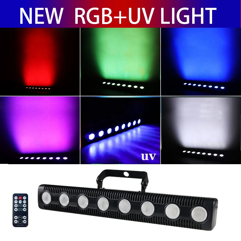 Rgbuv-مصباح غسيل الجدار ، 8 led ، rgb ، 4in 1 ، dmx ، لـ dj ، ديسكو ، المسرح ، الرقص ، البار ، العطلة ، الزفاف ، عيد الميلاد ، عيد الهالويين ، الديكور