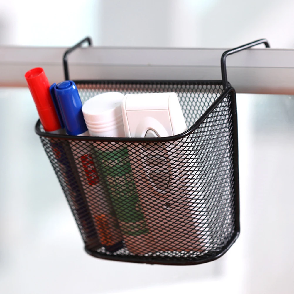 

Sturdy Iron Desk Hanging Basket Office Storage Organizer Multi-Use Container Files Pens Storage Space Saving Dorm Organizer
