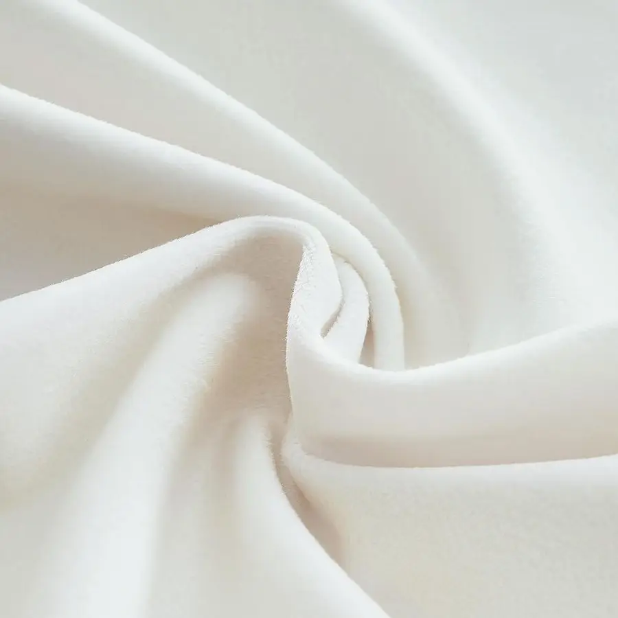 Cortinas blackout de veludo creme marfim, 84 polegadas de comprimento, escurecimento do quarto esmagado, isolamento térmico pesado, à prova de som, moderno, berçário