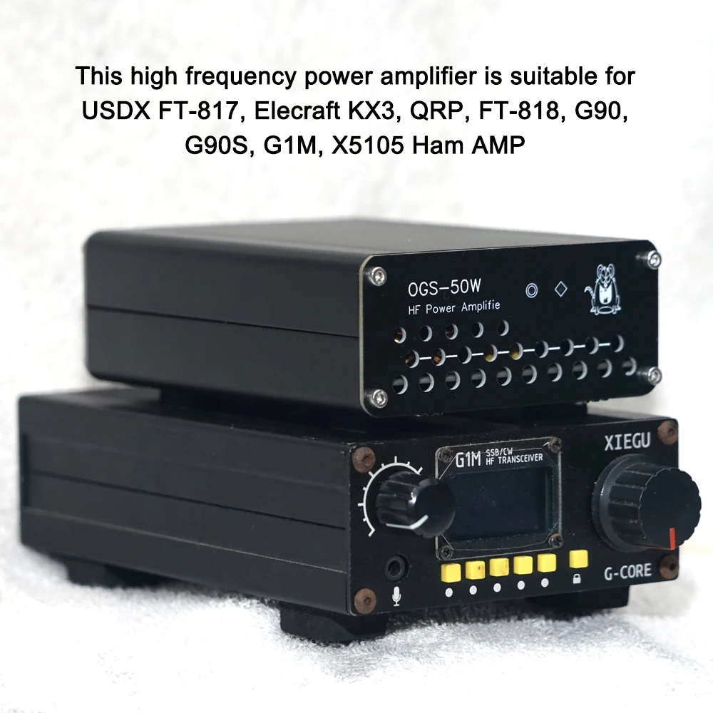 50W High Frequency Power Amplifier Short-wave Radio Power Amplifier for USDX FT-817 KX3 QRP G90 G90S G1M X5105 Ham AMP