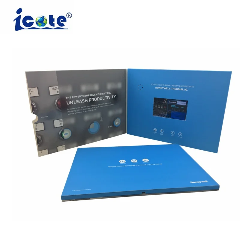 منتج الشركة المخصص كتيب إلكتروني عرض السيارات الطيارة الإلكترونية 5 بوصة IPS شاشة فيديو بطاقة المعايدة Invitatio #4