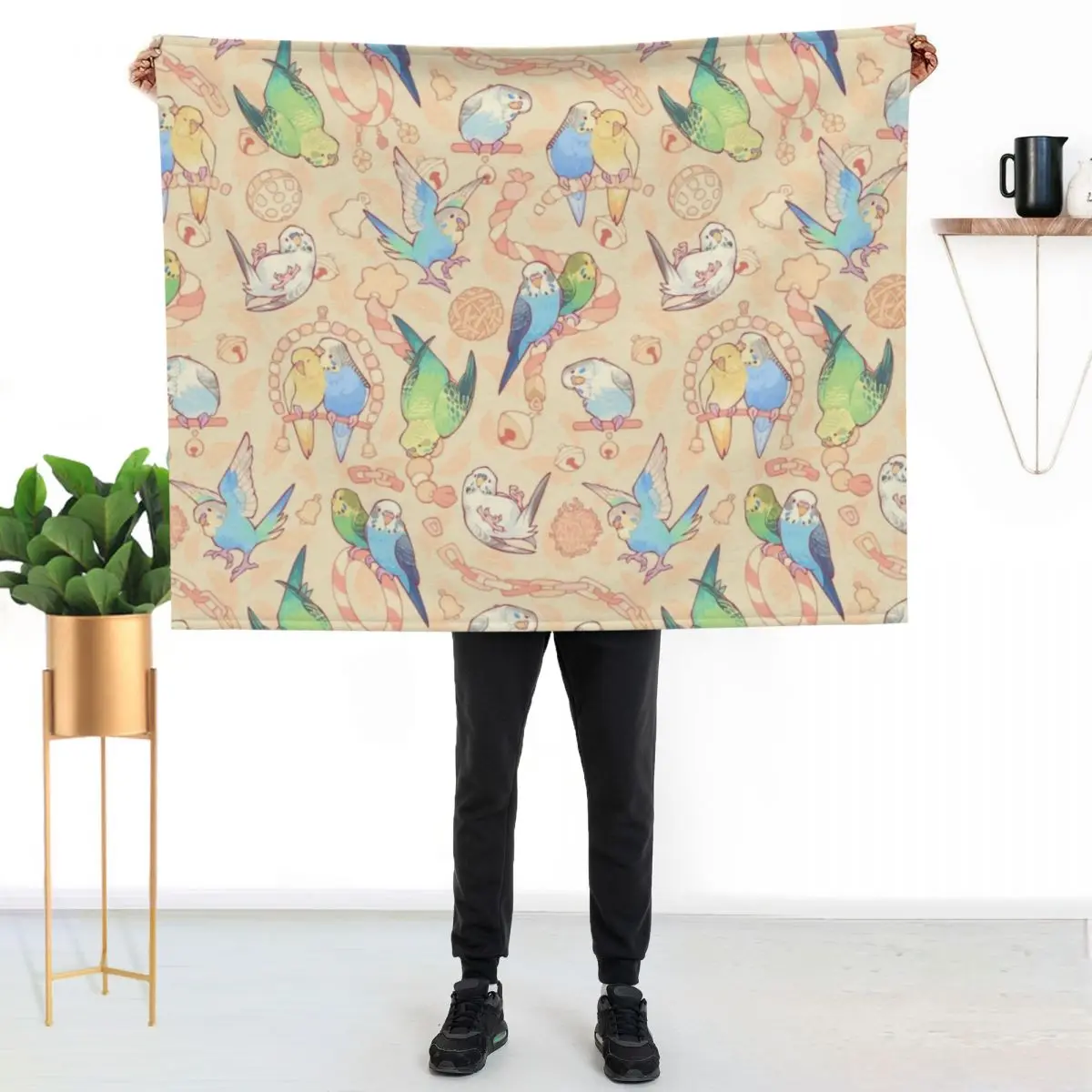 Budgie bunch orange cupcake flavored Throw Blanket christmas gifts Sofa Quilt Luxury Brand Picnic Softest Beautifuls Blankets