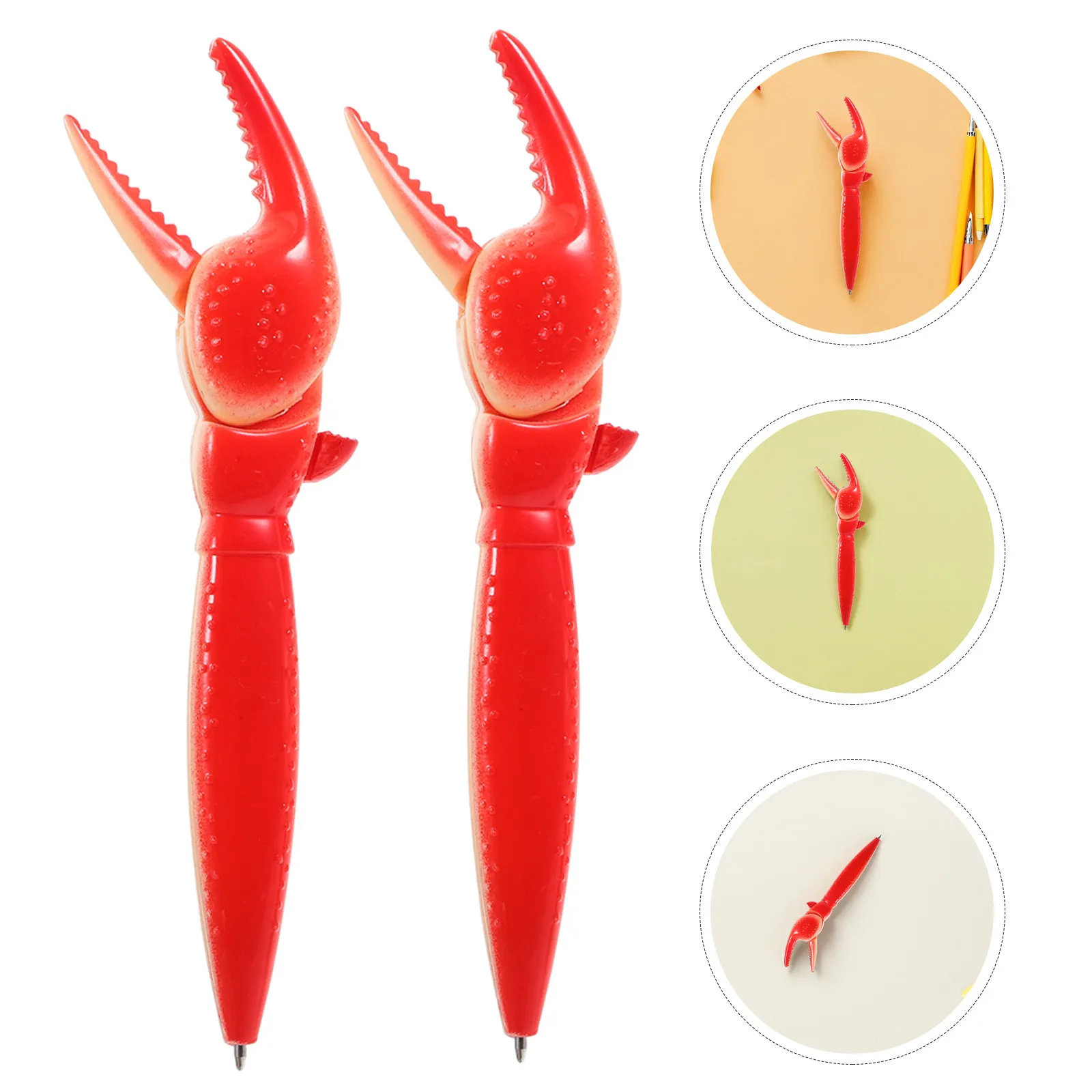 

6Pcs Funny Crab Claw Ballpoint Pen Unique Marine Animal Design Fine Tip Writing Tool Ocean Stationery for Classroom Rewards