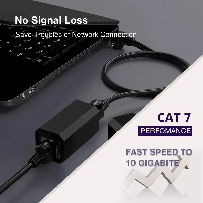 Złącze WoeoW RJ45 Cat7/6/5e Adapter sieci Ethernet żeński do żeńskiego Patch 8 p8c przedłużacz sieci przedłużacz dla kabel Ethernet