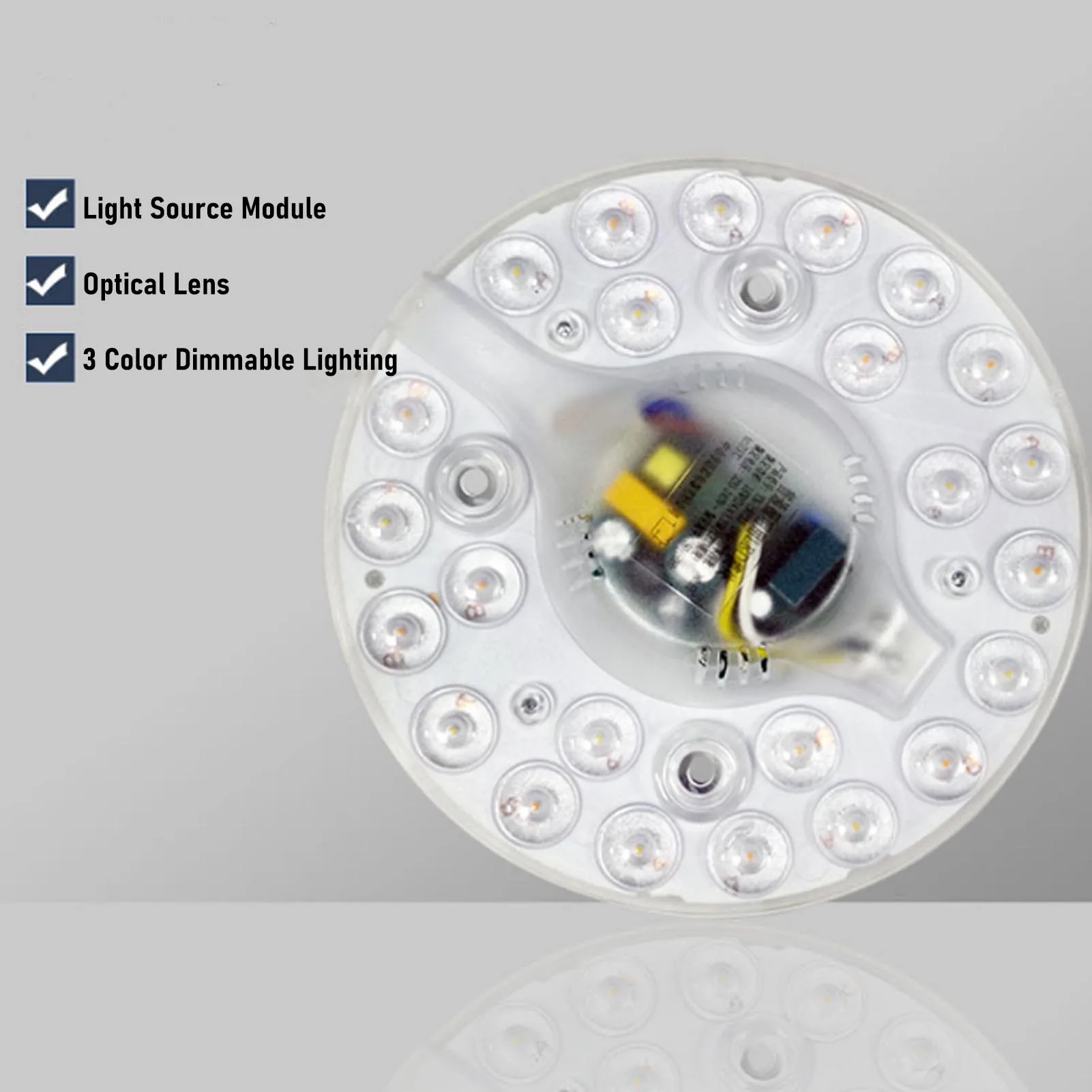 4.9 Inch Ceiling Fan LED Light Replacement 3 Color Adjustable Flush Mount Magnetic LED Fan Light Retrofit Round view 6