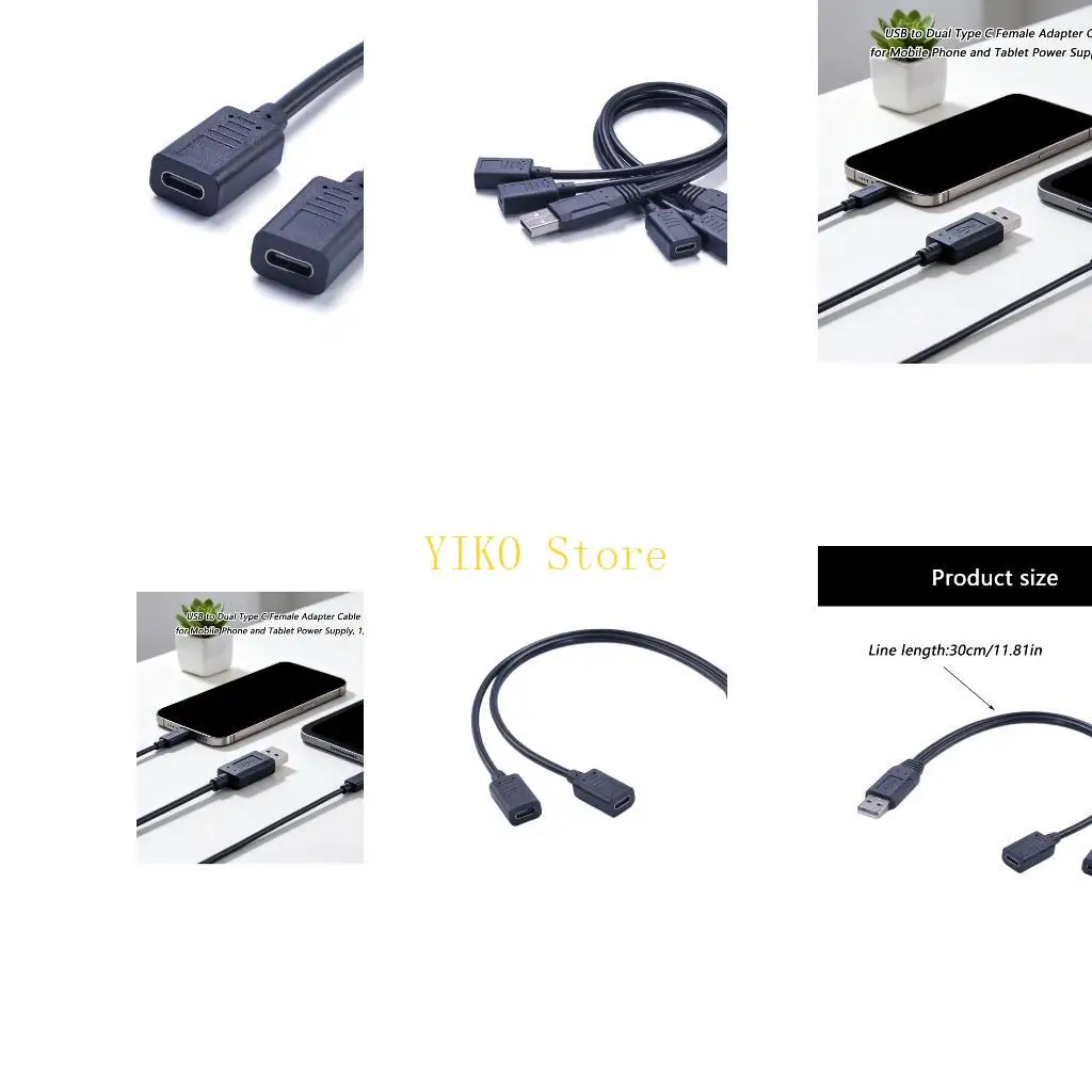 

K32C USB To Two Way Type C Female Adapter Cord Provides Convenient Charging Solution For Busy Professional