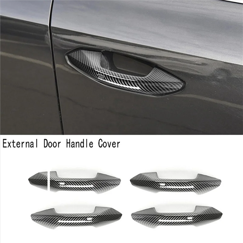 

AS-1 комплект из углеродного волокна, крышка внешней дверной ручки из АБС-пластика для A3 A3L 2021 2022, накладка на дверную ручку автомобиля, запасные части