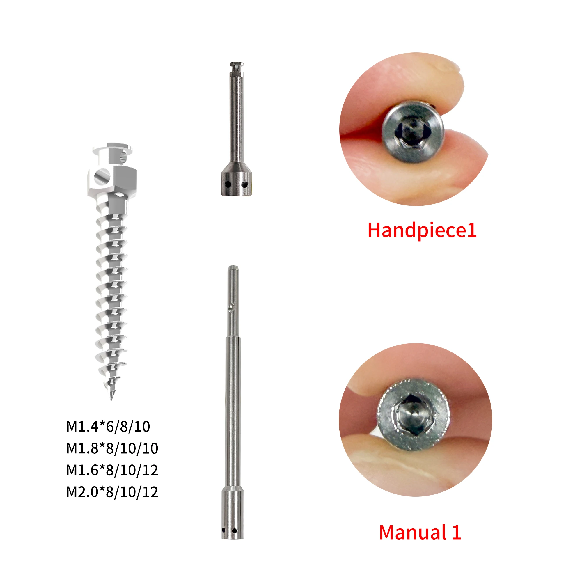 SmileRevive Surgical Screwdriver Chucks for Dental Implant & Orthodontic TAD  Triangle Square Round Hexagon