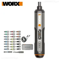 Worx 4V Mini Electrical Screwdriver Set WX240 Cordless Electric Screwdriver USB Handle with 26 Bit Set Drill Power Tool for Home