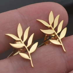 Wholesale Fashion Cufflinks Stainless Steel Olive Branch Pattern Cuff Ornaments Wedding Father Husband Holiday Gifts