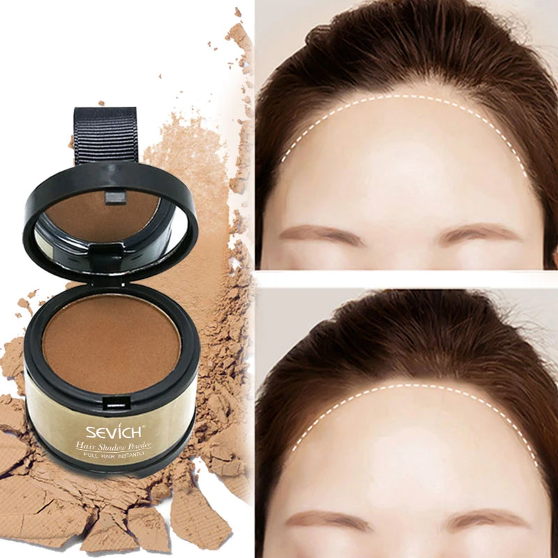 Sevich Makeup Hair Line Shadow Powder Eyebrow Powder Extract Easy to Wear Make Up neat symmetry hairline with Mirror Puff Fibers