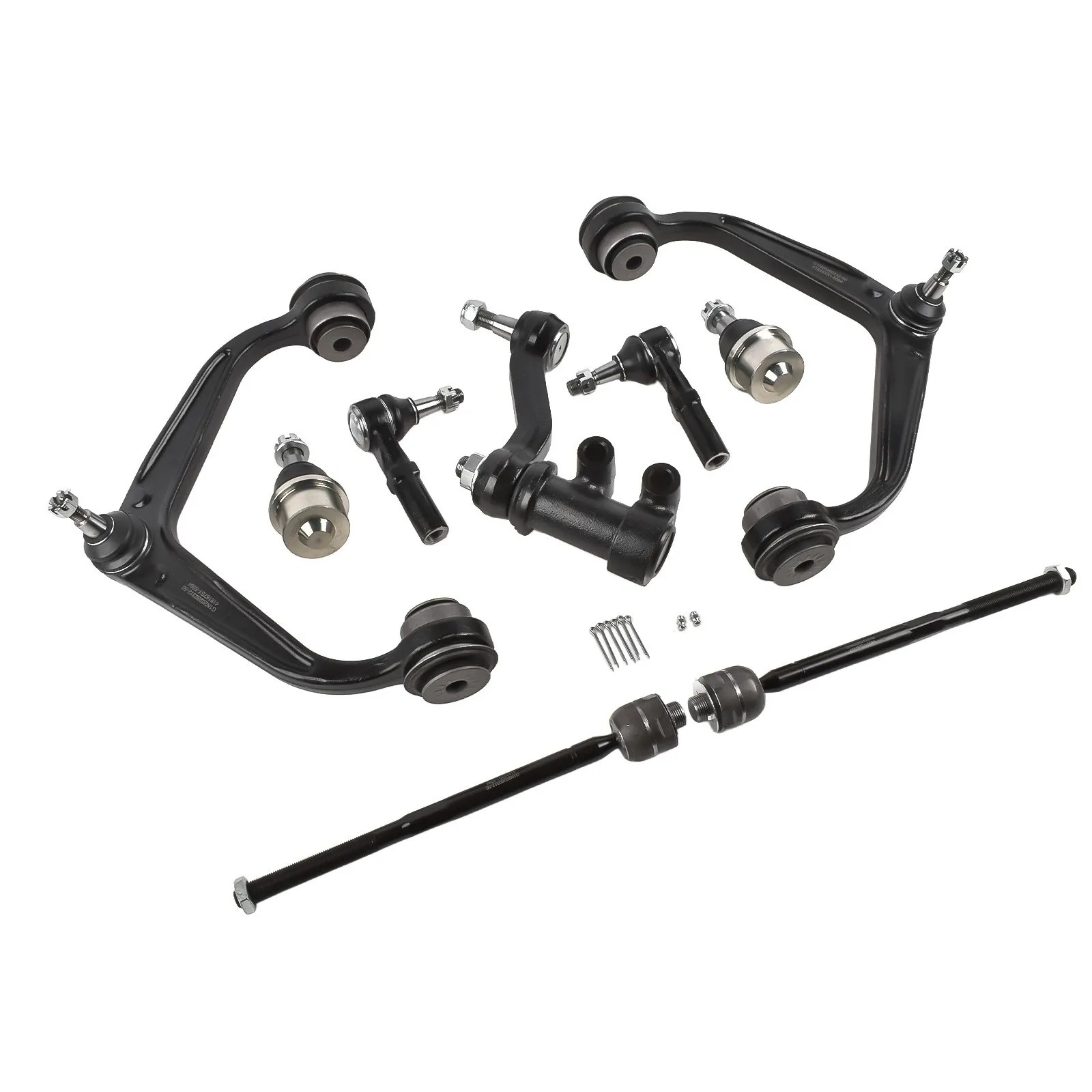 AP02 9Pcs Front Control Arms Tie Rods Kit for Chevrolet Silverado 2500 HD 2011-2019