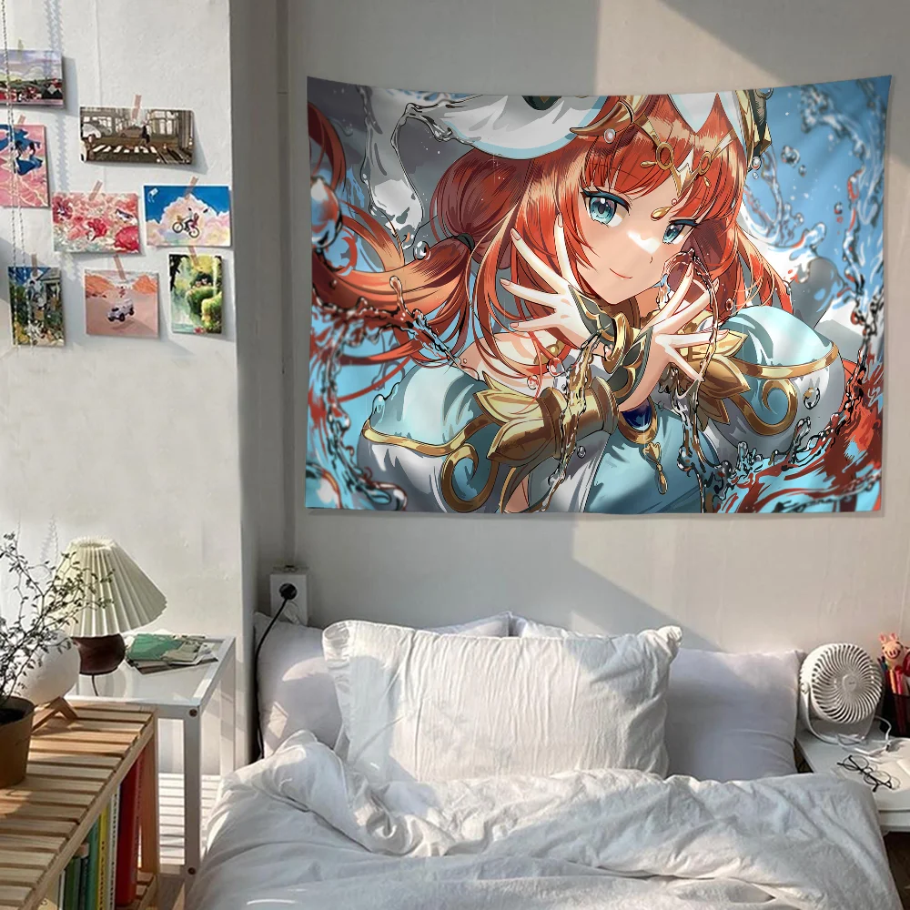 

Genshin Impact NILOU Tapestry Anime Tapestry Hanging Tarot Hippie Wall Rugs Dorm Wall Hanging Sheets