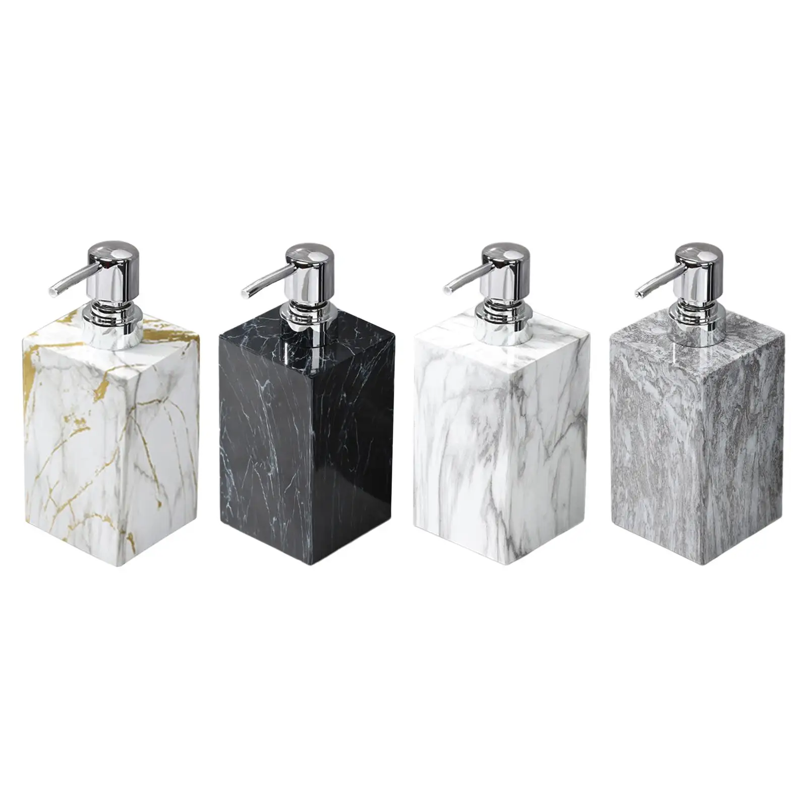 Marble Texture Soap Dispenser 500ml Rustproof Leakproof Liquid Hand Soap Dispenser for Kitchen Home Hotel Countertop Bathroom