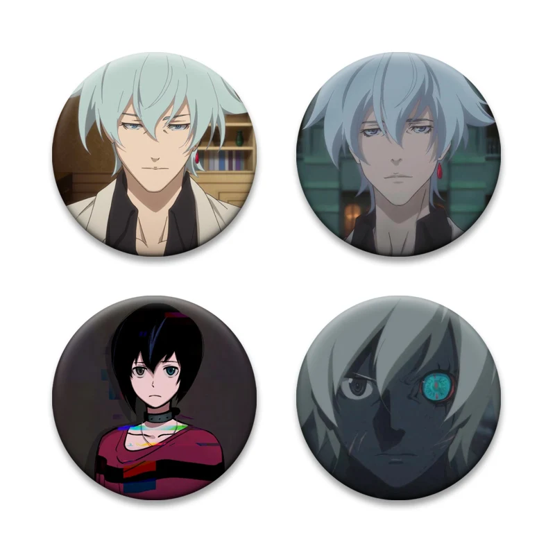 32/58mm Round Anime Pins B The Beginning Brooches on Backpack Accessories Koku Keith Kazama Flick Cartoon Badge Jewelry Gifts