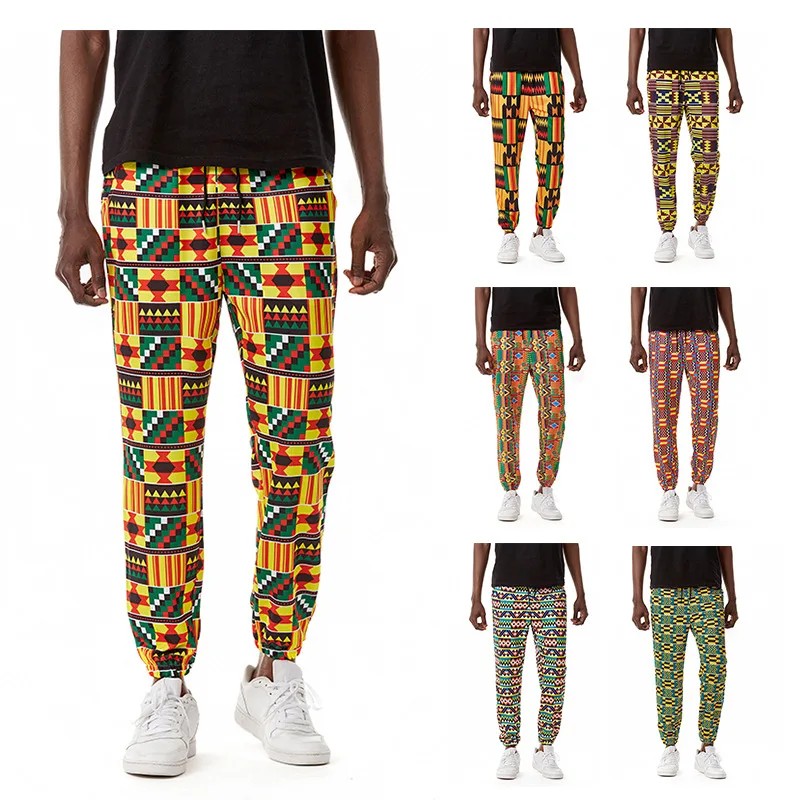 

African New Men's Dashiki Print Jogger Pants Hip Hop Traditional Casual Trousers Mens High Quality Streetwear Jogging Sweatpants