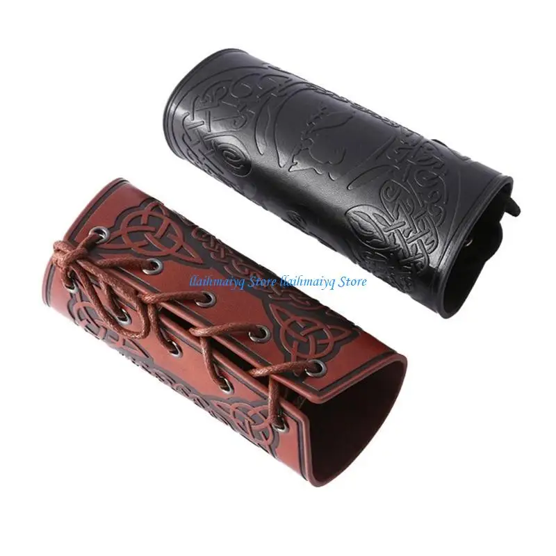 573B الرجال في العصور الوسطى تأثيري فارس القفاز قابل للتعديل الذاتي التعادل هول معصمه خمر