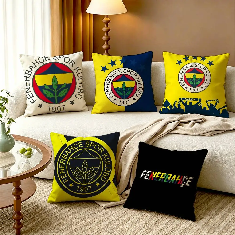 

T-Turkey F-Fenerbahce FC Cotton Linen Square Pillow Covers Home Decor Gifts