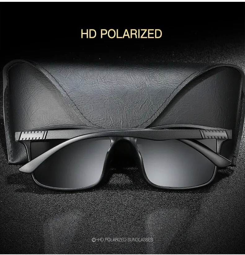 Luxury Men Polarized Sunglasses Fashion Vintage Square Ultra Light Frame Driving Fishing Sun Glasses For Man UV400 Eyewear image 3
