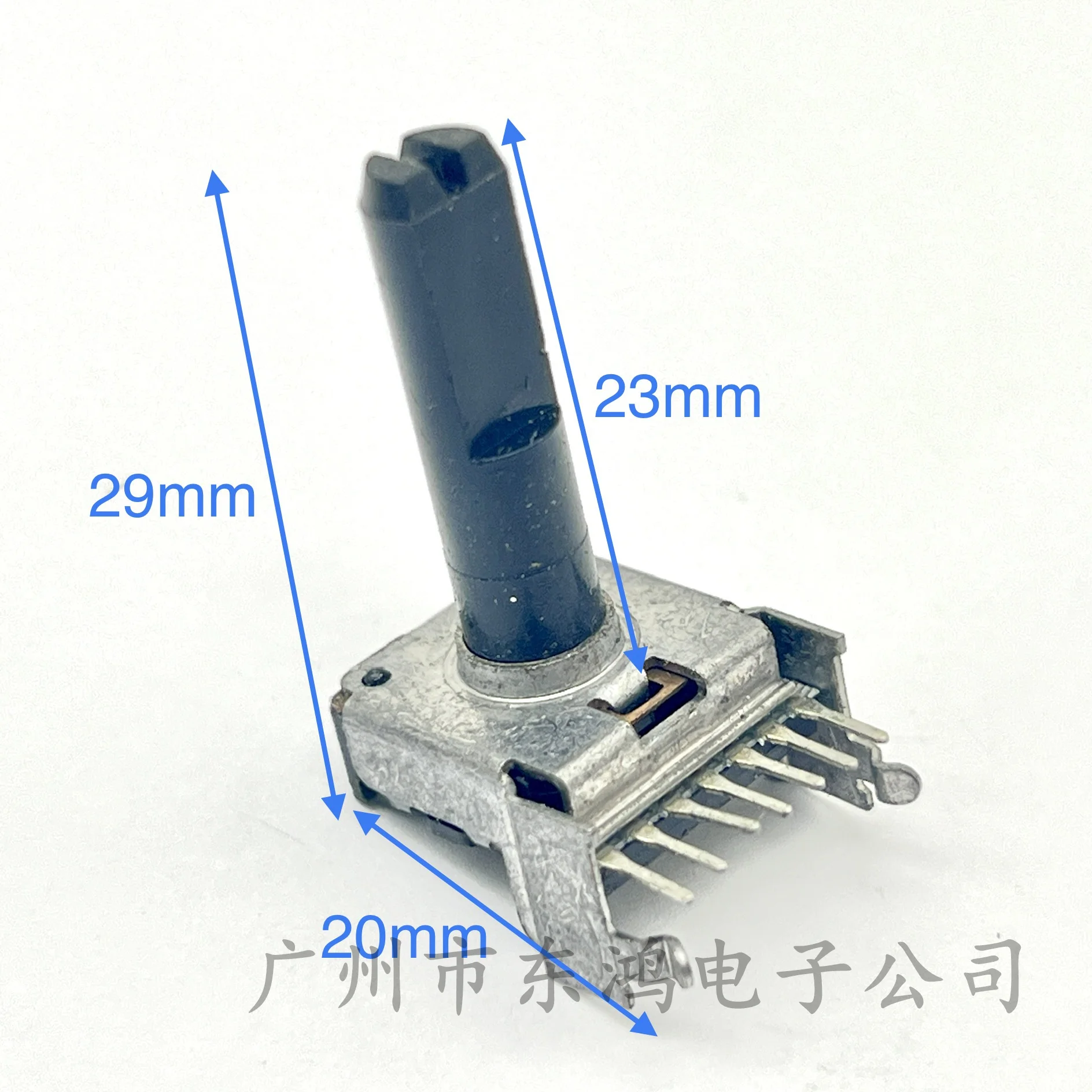 1 pcs Imperial Japan RK14 type Potentiometer B100K, a row of 7 pin shafts, 23mm long, with midpoint positioning
