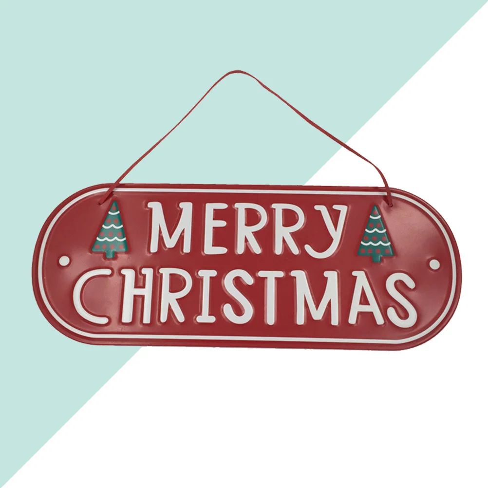 

Iron Christmas Door Signs 30x12cm Hanging Decorations Xmas New Year Home Office Cafe Restaurant Festive Christmas Signs