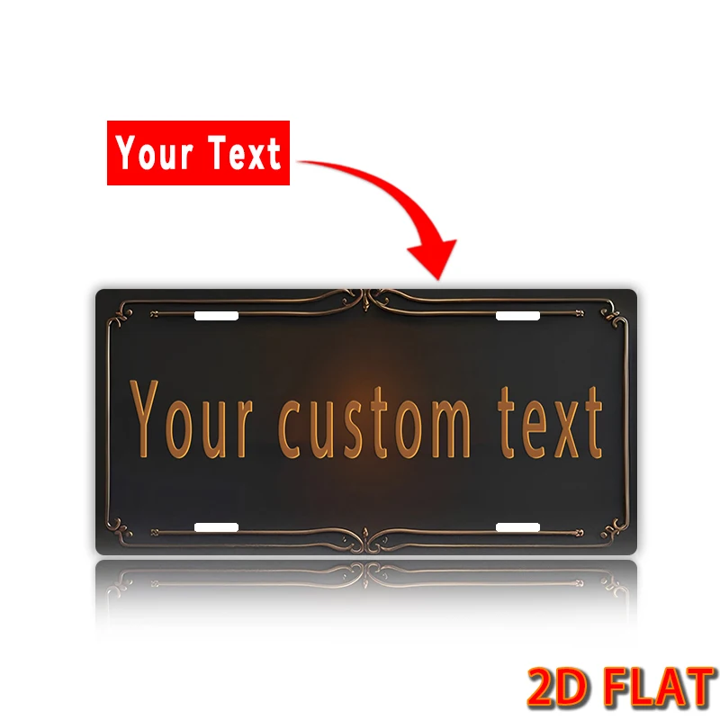 1Pc Custom Text Pla…